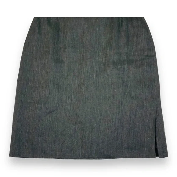 Akris Punto Linen Brown Pencil Skirt - Picture 4 of 12